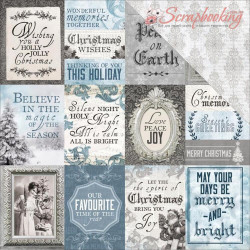 Аркуш паперу 30*30см Kaisercraft Frosted Polar двосторонній