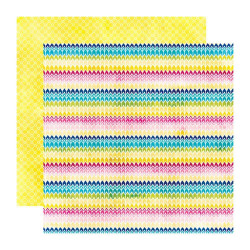 Аркуш паперу 30*30см Echo Park Here and Now Rainbow Chevron