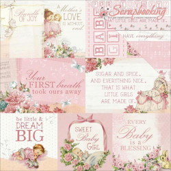 Аркуш паперу 30*30см Kaisercraft Peek-A-Boo Young One двосторонній