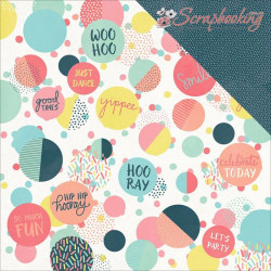 Аркуш паперу 30*30см Kaisercraft Party Time Confetti двосторонній