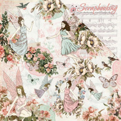 Аркуш паперу 30*30см Kaisercraft Fairy Garden Fairy Dance двосторонній
