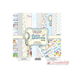 Набір паперу 20*20см Фабрика декору Cutie sparrow boy 10 аркушів