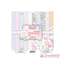 Набір паперу 20*20см Фабрика декору My little mousy girl 10 аркушів