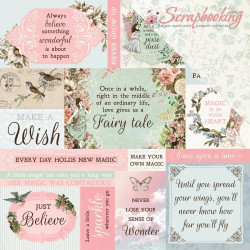 Аркуш паперу 30*30см Kaisercraft Fairy Garden Wishes двосторонній