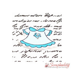 Гудзик дерев'яна сукня 37*27мм блакитний