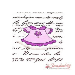 Гудзик дерев'яна сукня 37*27мм лаванда