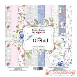 Набір паперу 20*20см Фабрика декору Tender orchid, 10 аркушів