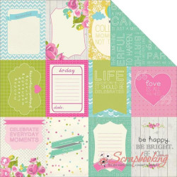 Аркуш паперу 30*30см Kaisercraft Confetti Entertain двосторонній