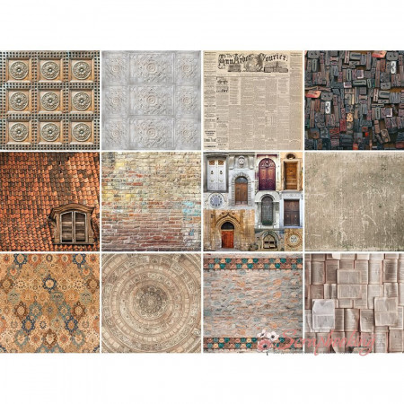 Набір паперу 30*30см Фабрика декору Heritage Texture, 10аркушів