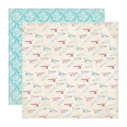 Аркуш паперу 30*30см Echo Park Head Over Heels Paper Airplanes