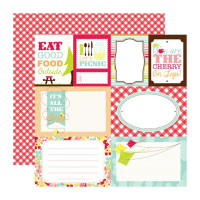 Аркуш паперу 30*30см Echo Park Lets Picnic Journaling Cards