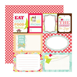 Аркуш паперу 30*30см Echo Park Lets Picnic Journaling Cards