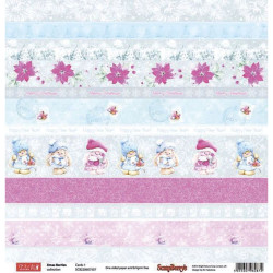 Аркуш паперу 30*30см ScrapBerrys Зайчик Мі Зимова ягідка Картки 1 односторонній