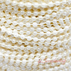 Нитка перлів бежевий, 3мм, 1м 