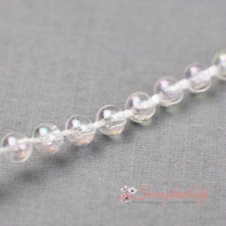 Нитка перлів прозорий, 3мм, 1м 