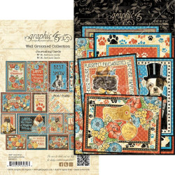 Картки Graphic 45 Well Groomed Ephemera & Journaling Cards 32шт