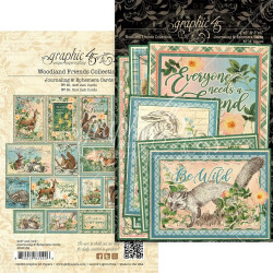Картки Graphic 45 Woodland Friends Ephemera & Journaling Cards 32шт