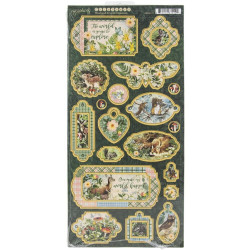 Чіпборд Graphic 45 Woodland Friends Chipboard Die-Cuts 15*33см