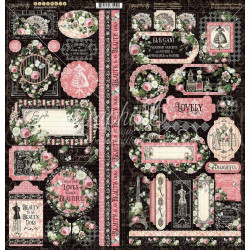 Наліпки Graphic 45 Elegance Cardstock Stickers Elements 30*30см