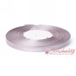 Стрічка атласна монотон 8138 світло-сіра, 0,5см, 33м