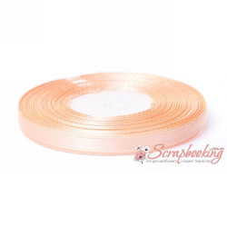 Стрічка атласна монотон 8023 персиковий, 0,5см, 33м