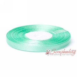 Стрічка атласна монотон 8069 ментоловий, 0,5см, 33м