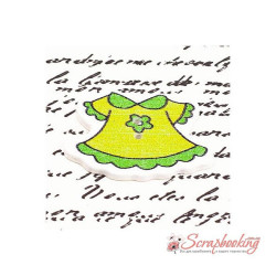 Гудзик дерев'яна сукня 37*27мм зелений