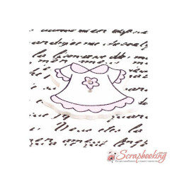 Гудзик дерев'яна сукня 37*27мм рожевий