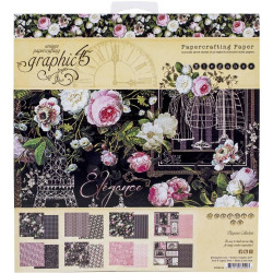 Набір паперу 20*20см Graphic 45 Elegance 8аркушів
