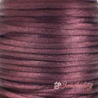 Шнур сатиновый бордовый, 3мм, 1м