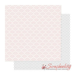 Аркуш паперу 30*30см Ruby Rock-It Bella! Smitten Pink and White Lovely двосторонній