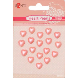 Половинки сердець Santi 8мм рожевий, 18шт