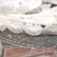 Тесьма MK24, білий серця, 1см, 1м