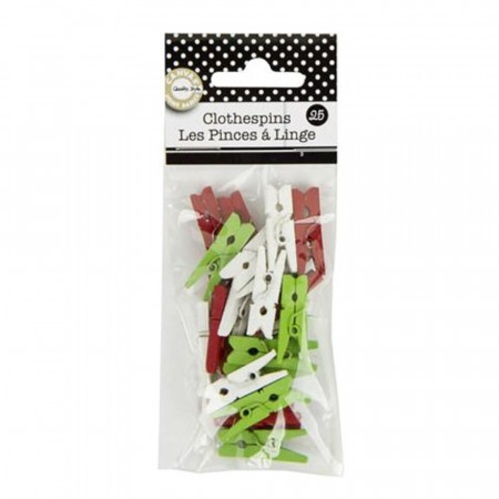 Набір декоративних прищіпок Canvas Corp Mini Clothespins Holiday, 25шт