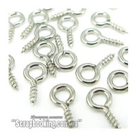 Металевий гачок 9мм*4мм, срібло