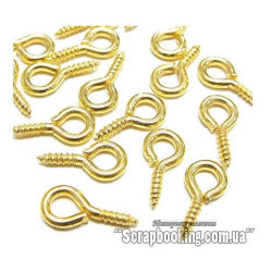 Металевий гачок 9мм*4мм, золото