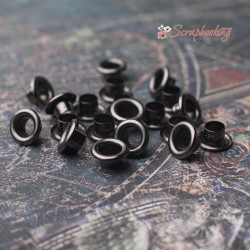 Люверси 6мм колір срібло темне 20шт