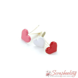 Брадси Creative Impressions Hearts/Red, White and Pink, 50шт 