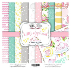 Набір паперу 20*20см Фабрика декору Little elephant, 10аркушів
