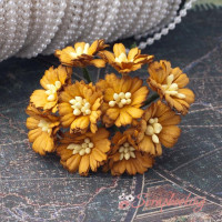 Букет гвоздичок коричневий, 10шт