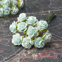 Букет троянд Open Roses 10мм аквамарин, 10шт