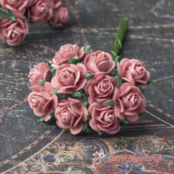 Букет троянд Open Roses 10мм пюсовий, 10шт