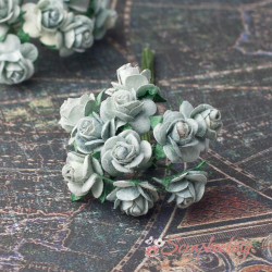 Букет троянд Open Roses 10мм циановий, 10шт