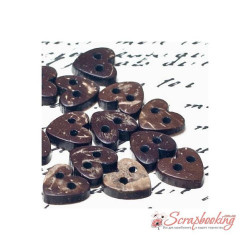 Гудзик дерев'яний серце 10 * 11мм