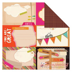 Аркуш паперу 30*30см Kaisercraft Hopscotch Artful двосторонній