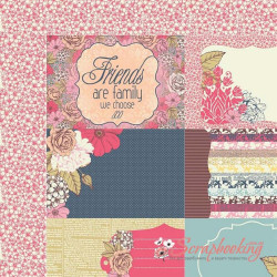 Аркуш паперу 30*30см Kaisercraft Lulu and Roy Splendid двосторонній