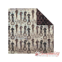 Аркуш паперу 30*30см Fabscraps Gentlemen's Club Man On Time двосторонній