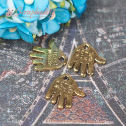 Підвіска металева Hand Made золото 11*12мм мк-306, 1шт