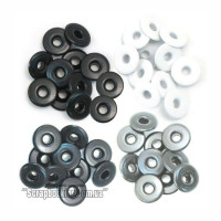 Люверси We R Memory Keepers Wide Gray, 4,8мм, 40шт