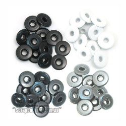 Люверси We R Memory Keepers Wide Gray, 4,8мм, 40шт